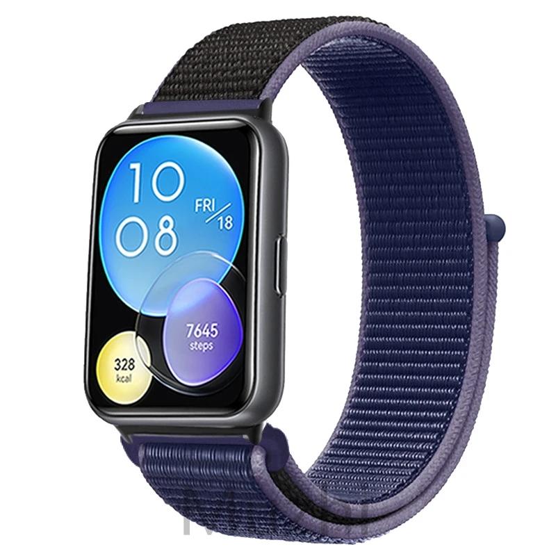 Нейлоновый ремешок для Huawei Watch Fit 2 Ремешок для умных часов Аксессуары для замены браслета Correa Huawei Watch fit2 active