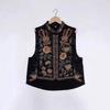 Spring/Summer Chinese Ethnic Stand Collar Embroidered Linen Vest - National Style Retro Sleeveless Jacket Cardigan