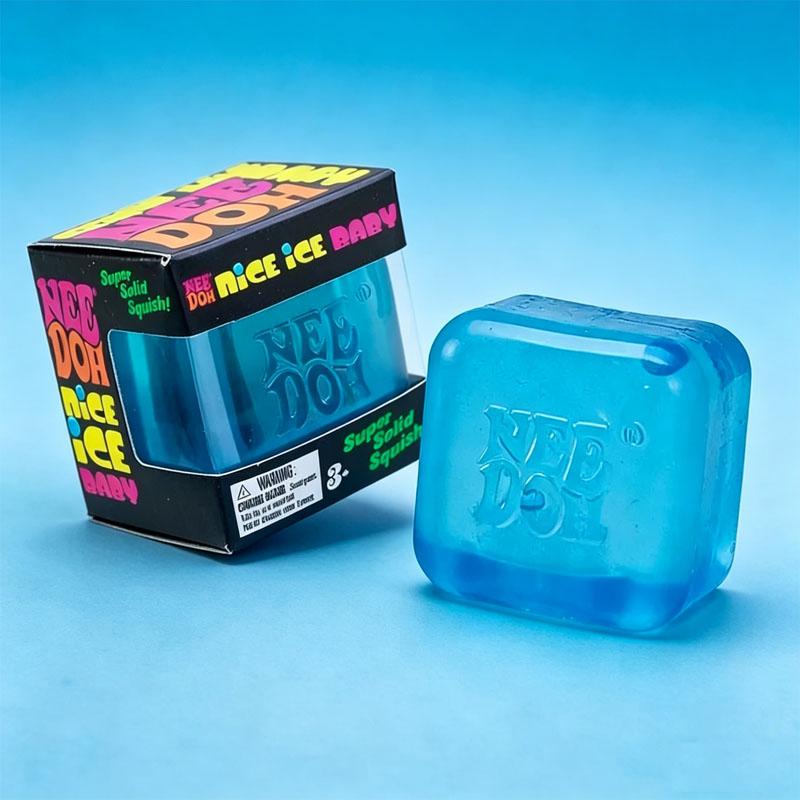 НОВИНКА NeeDoh Nice Cube Супер-сжимаемая сенсорная игрушка-антистресс, полупрозрачный красный кубик для снятия стресса для детей и взрослых*