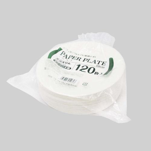 Paperware Paper Plates, 18cm, Extra Pack of 120 (100 + 20), Made in Japan, E-18120