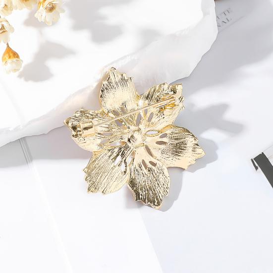 Женская брошь Bauhinia из искусственного жемчуга, противоскользящая сумка, воротник, шляпа, шарф, украшение