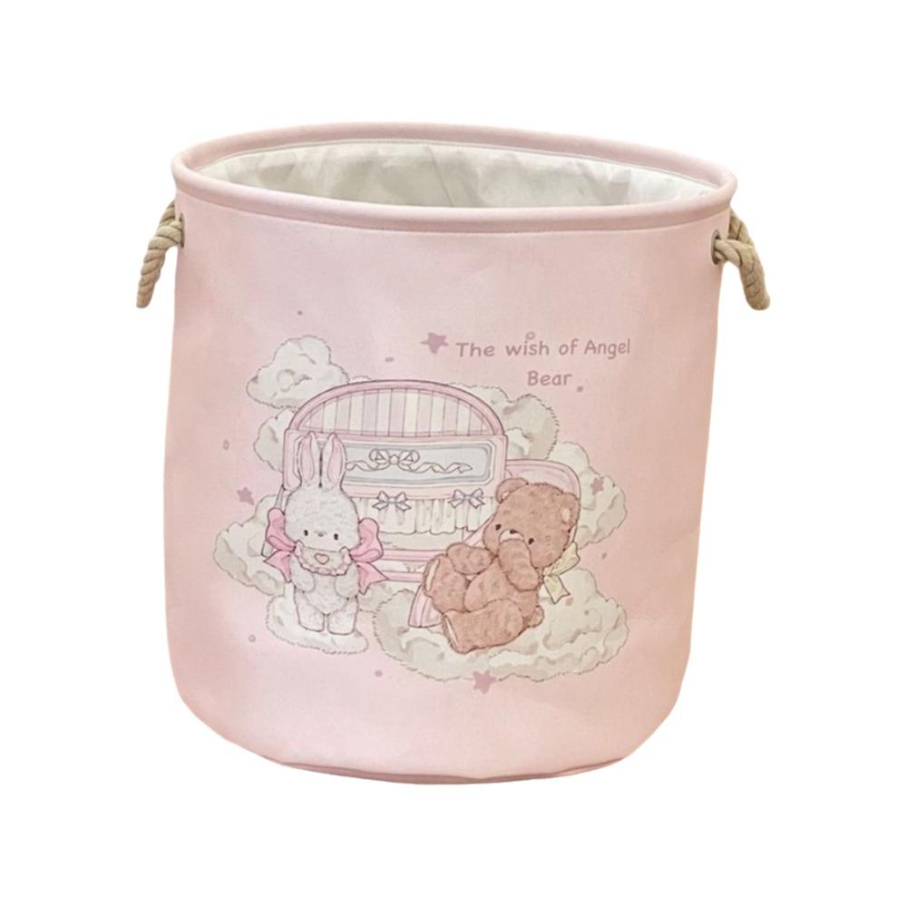 Round Shape Dirty Clothes Basket Cartoon Sundries Storage Basket Laundry Hamper  for Home