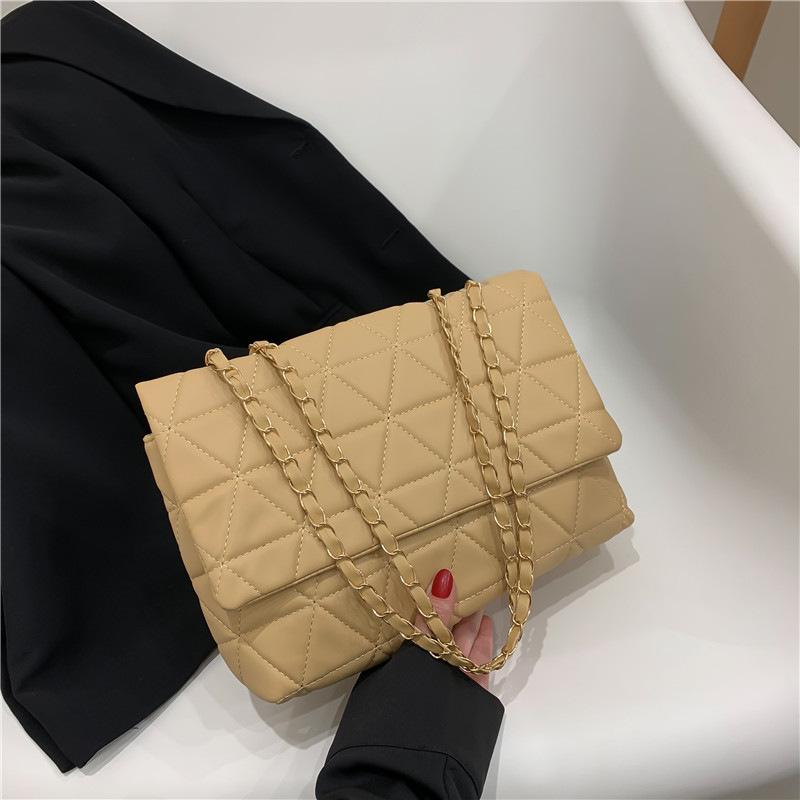 Популярные сумки большой вместимости, новая корейская версия модной сумки через плечо с бриллиантами, женская сумка-тоут с цепочкой из искусственной кожи