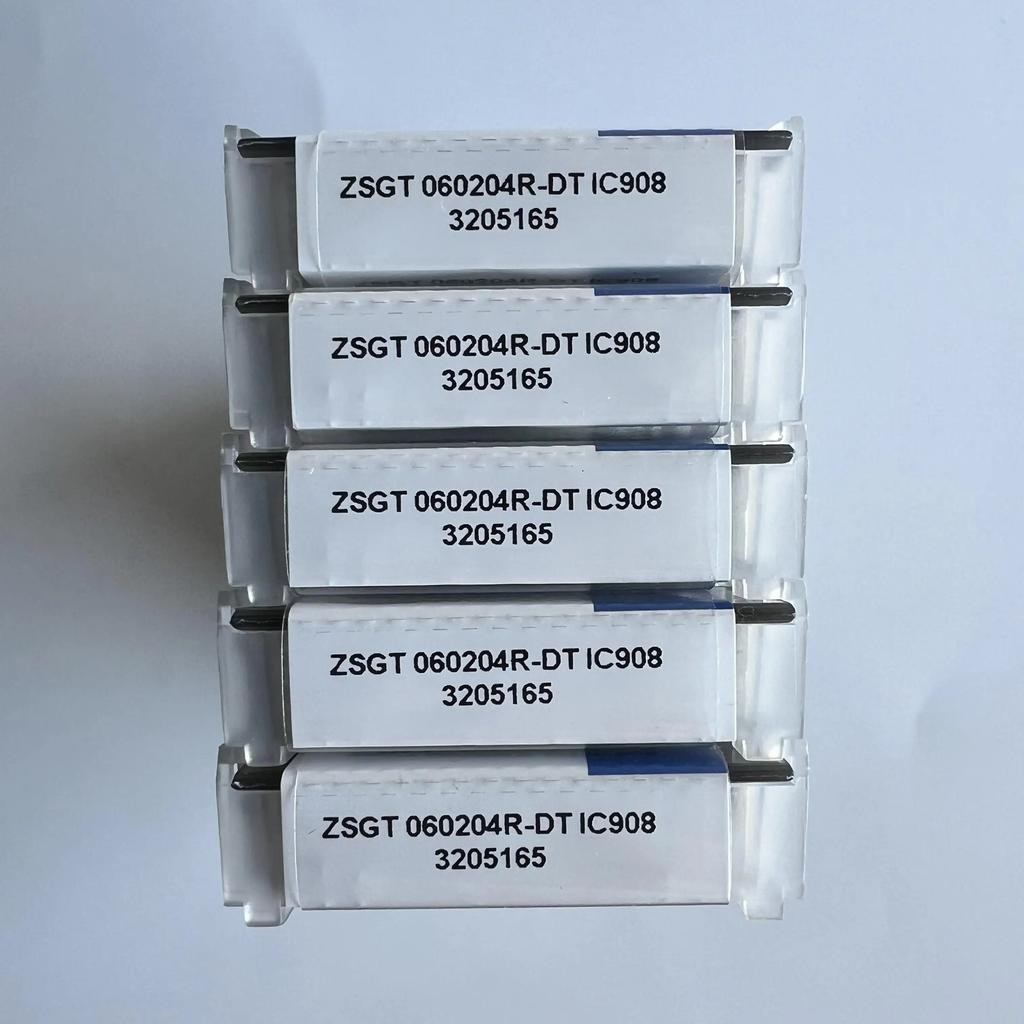 ZSGT060204R-DT IC908   Промышленные сменные твердосплавные пластины 10 шт.