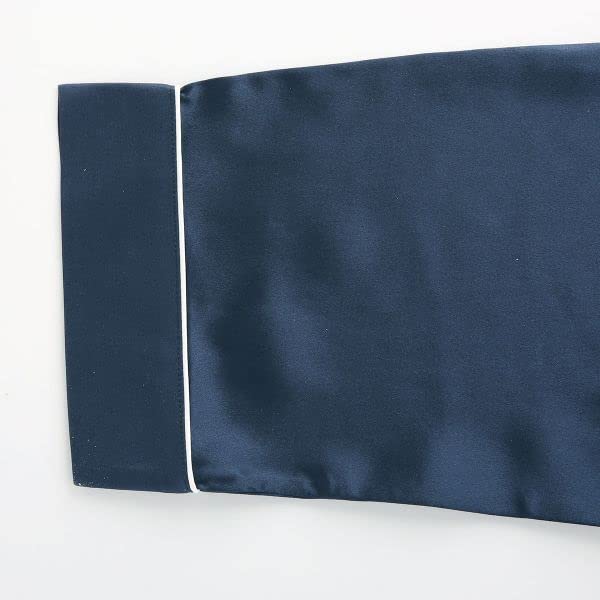 Wacoal Шелковая атласная рубашка Шелковая мужская пижама, 100% (Темно-синий, Большой)