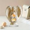 Elegant Angel With Heart 2D Acrylic Decorative Statue, Perfect Easter Ornament