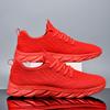 Red Sports Shoes For Men Breathable Mesh Non-slip Walking Sneakers Man Casual Shoes Outdoor Lightweight Lace Up Running Shoes