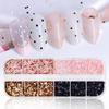 12 Grids Star Heart Round Shape Nail Art Glitter Sequins Holographic Nail Flakes Sequin Mixed Iridescent Powder Nail Decoration