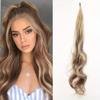 Aosiwig 32-дюймовый гибкий наращивание хвоста, длинный хвост, наращивание волос, вьющиеся светлые синтетические хвостики, шиньон для женщин