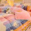 Rainbow Theme Plush Duvet Cover Fluffy Soft Boys Girls Luxury Queen Quilt Cover Winter Warm Letter Print Bedding No Pillowcase