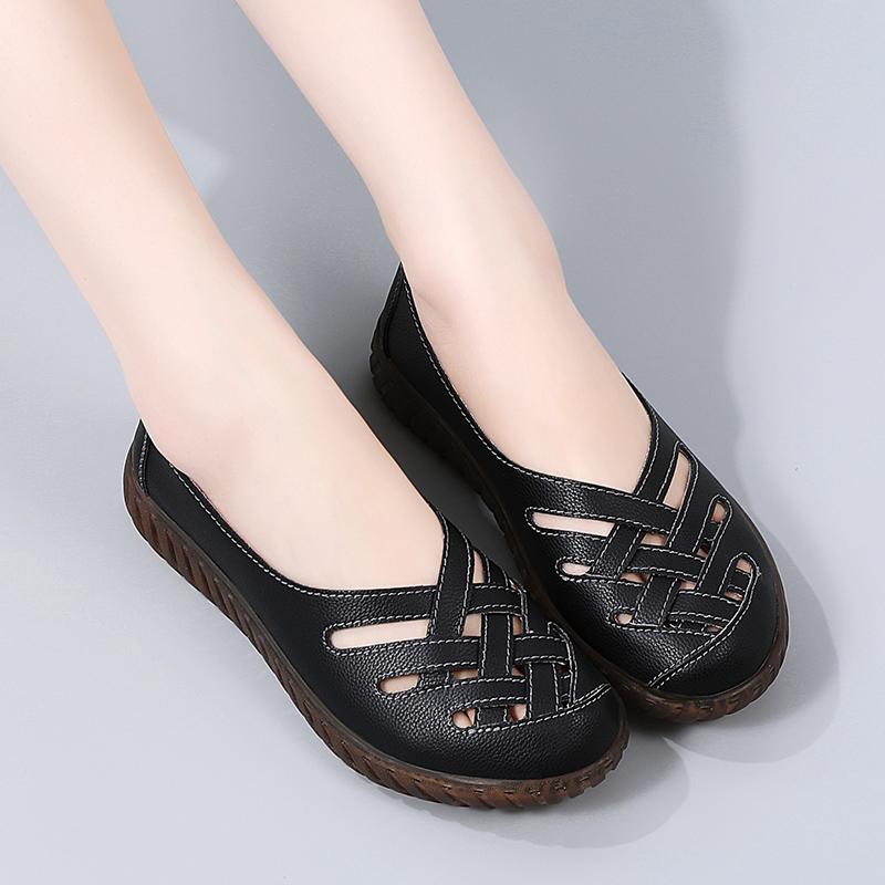 Женская обувь на плоской подошве 2025 Новая дышащая кожаная обувь для женщин Лоферы Мягкая кожаная обувь на плоской подошве Женская повседневная Zapatos Para Mujeres