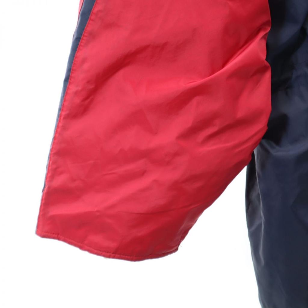 Adidas 80-е винтаж Хлопковый наполнитель Пальто-скамейка L Темно-синий система Мужской Б/У