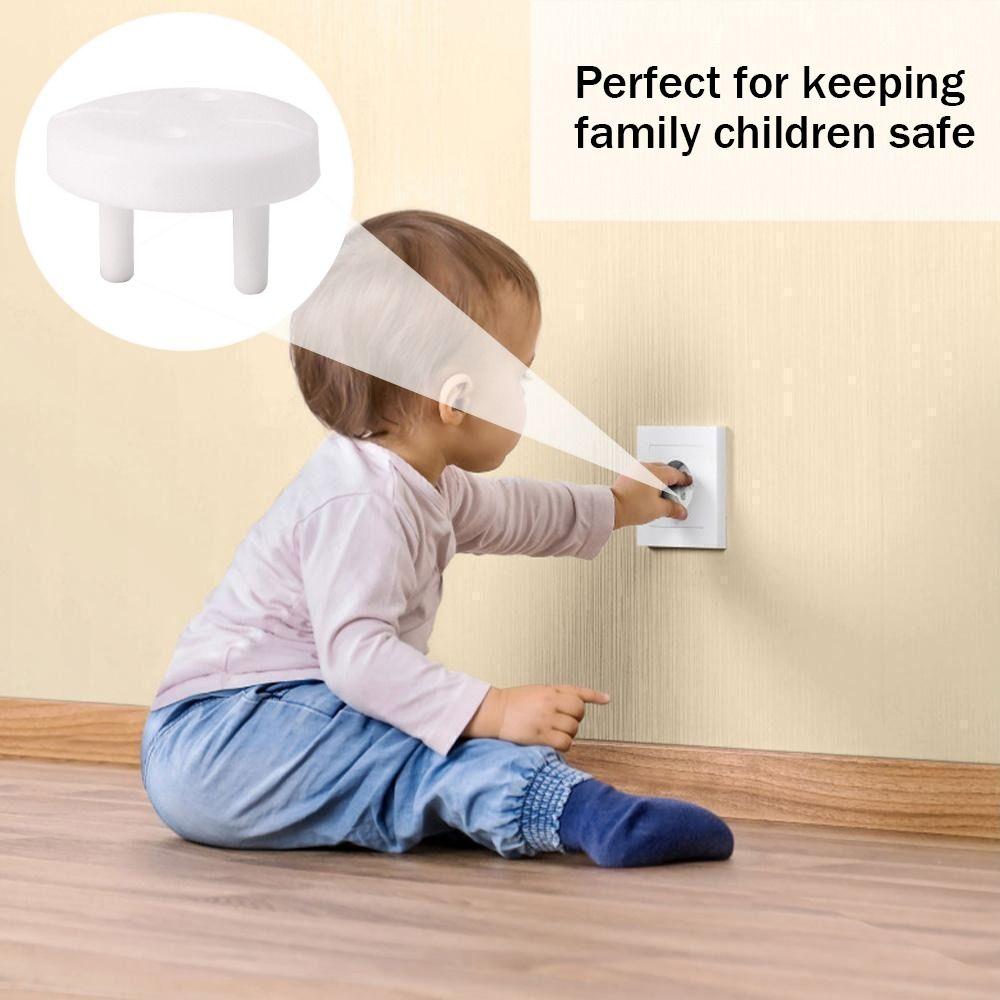 10pcs White Plug Cover Anti Electric Shock Safety Protector Durable Socket Cover French