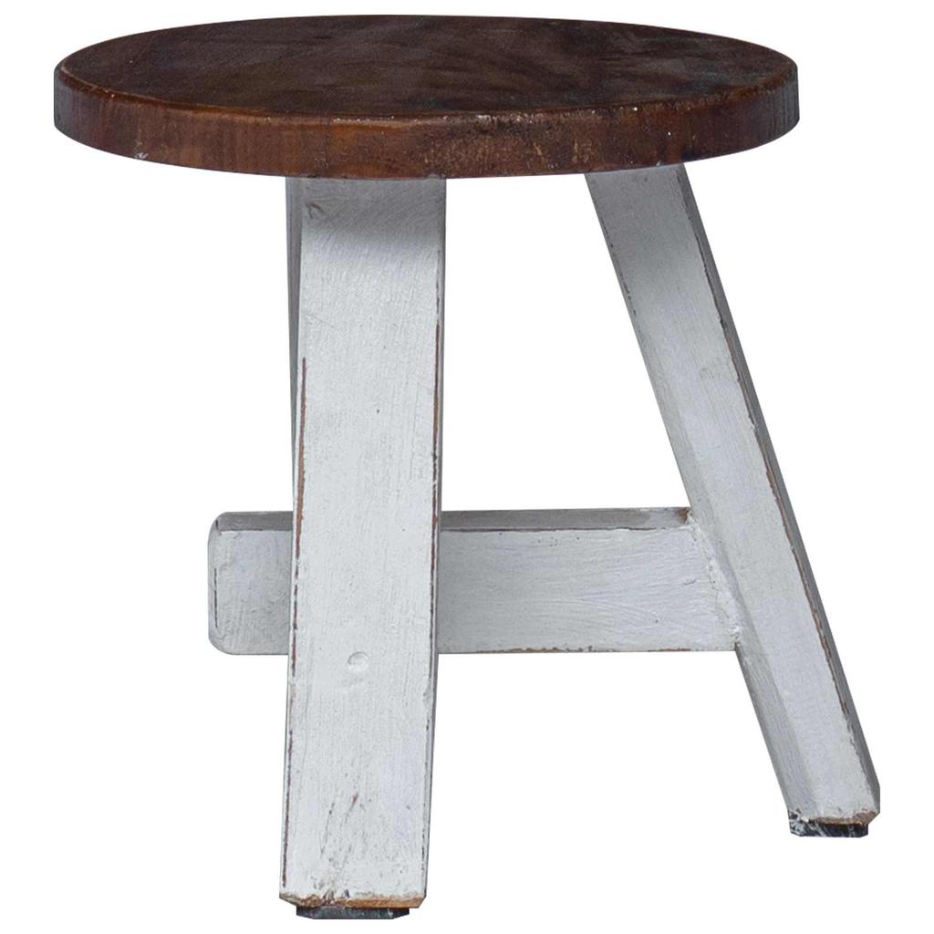 Natural Stool 22 x 22 x 24 cm Mahogany Wood