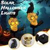 Solar Lights Outdoor 1 Set Crow On Skull Solar Halloween Lights with Stake Waterproof LED Light Decorations for Outdoor Decor