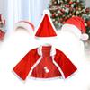 Рождественский плащ-накидка Красный нарядный подарок для девочек костюм Санта-Клауса для