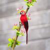 1PC Handmade Simulation Parrot Colorful Feather Foam Artificial Parrot Imitation Bird Model Figurine Home Garden Bird Decoration
