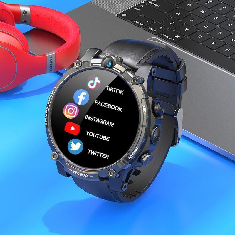 Face ID 2+16G SIM Card Smart Watch 4G Full Netcom BT/WIFI/GPS Android Dual Camera Internet Game Multifunctional Sports Watch