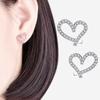 925 Silver Earrings Heart for Women Jewelry Wedding Engagement Party Gifts cute