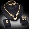 Женское стильное колье-колье из сплава для банкета и вечеринки, комплект серег, браслетов и колец