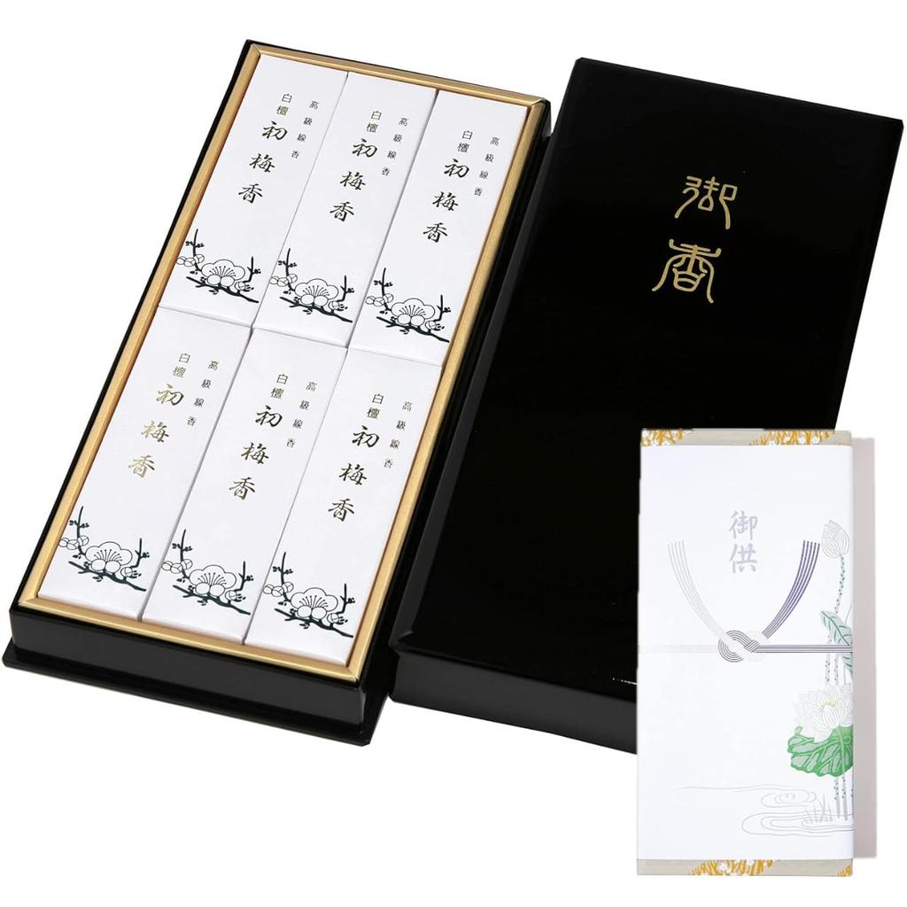 With Lotus Umekundo Byakudan Hatsume 6 Boxes of Sandalwood That Calms the Perfect Gift Incense for a Loved Made In Awaji Baikundo Gift Before the