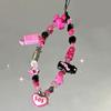 Hanging Cord Phone Strap 3D Star Mobile Lanyard Mobile Accessories Beaded Phone Chain  Jewelry Gift