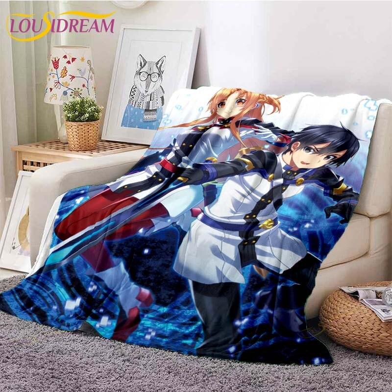 Одеяло Asuna Sword Art Online, одеяло для дивана-кровати, супер мягкое теплое одеяло, флисовое одеяло