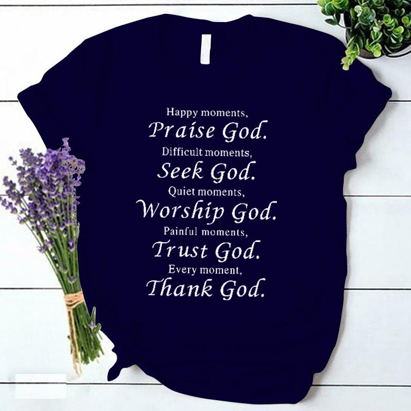 Trust God Thank God Harajuku Tshirt Lovely Faithful Vintage Clothes High Street Kpop Tees 90s Trend Graphic T Shirts Camisetas
