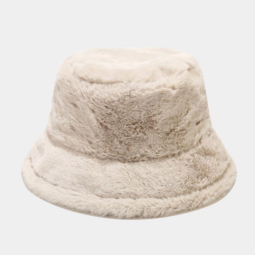 Fashion Solid Colour Fisherman Hat Autumn And Winter Outdoor Warm Plush Basin Hat
