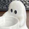 Halloween Ghost Night Light Candle Holder, Cute 3D Printed Tea Holder for Novelty Gift Item Scented Candles, Small Tabletop Candy Dish Party