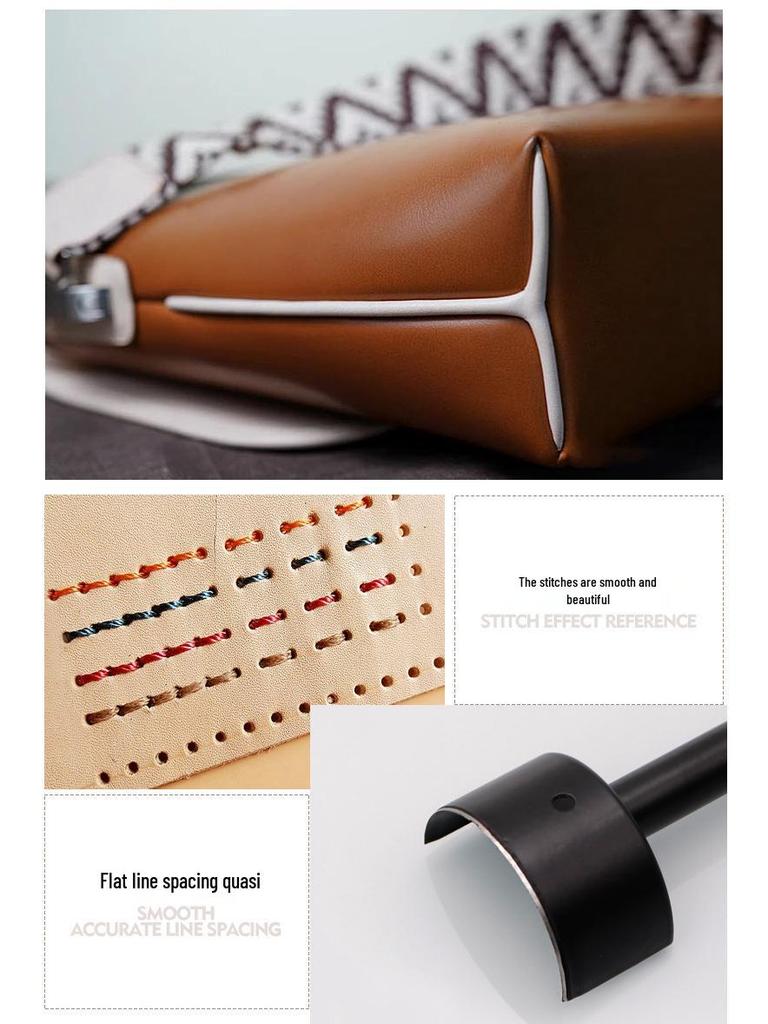 Инструменты для ручного шитья кожи своими руками: Черный набор пробойников-полукругов (мелких)