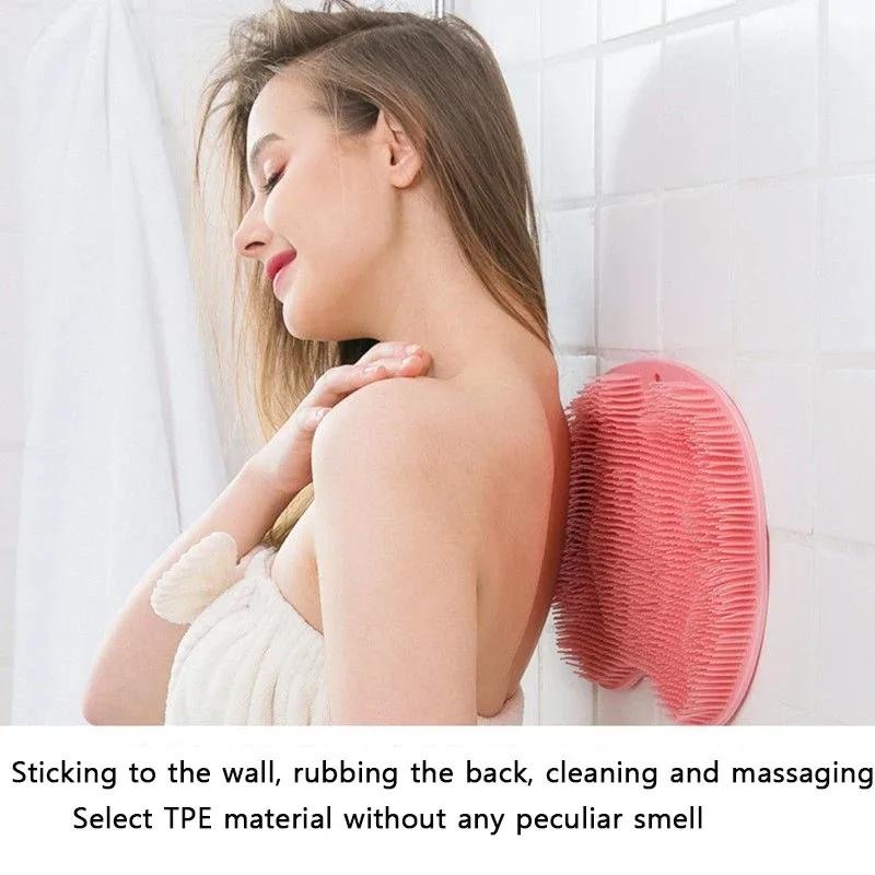 Инструмент для ванны ленивого человека, инструмент для ванны, отшелушивающая массажная щетка для ванны, нескользящий коврик для ванной, силиконовая щетка для ног, скребок для ног