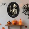 Minimalist Halloween Art Wall Art, Retro Oval Hanging Decoration, Table Dark Aesthetic Sign, Decorative for Living Room Holiday Decor Small