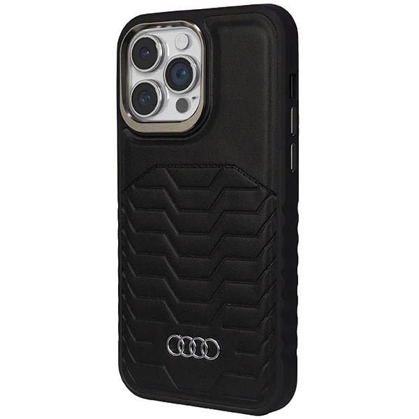 Audi Synthetic Leather Case With Magsafe For Iphone 14 Pro Max - Black