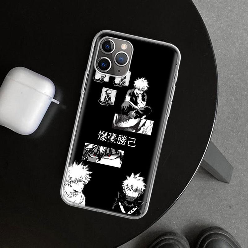 Чехол для телефона MHA Бакуго Кацуки для iPhone 11 12 13 Mini 14 15 Plus 16 Pro Max 17 Air 7 8 + SE Арт Индивидуальный Fundas 11 12