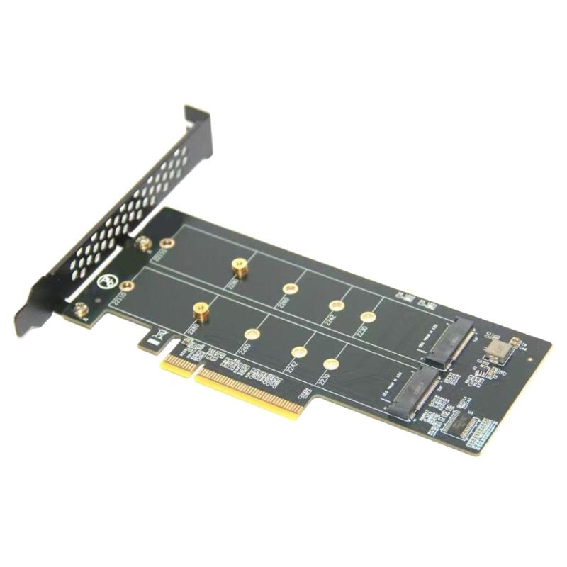 Высокоскоростная карта-конвертер PCIe на 2 порта два M.2 NVME M Key, технология печатных плат для стабильной передачи данных