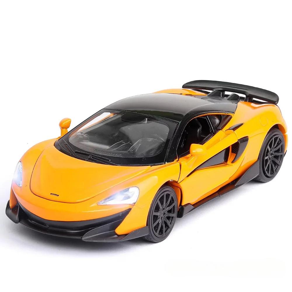 1:32 600LT 765LT Модель Литая из Сплава Машинки Игрушки Украшение Открывающиеся Двери Звук Свет Оттянуть Назад Миниатюрный Транспорт для Детей Идеальный Подарок