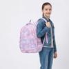Multiple Pockets Shoulders Bag Flower Printed Student School Bag Simple Children Backpack  Kids