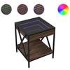 Infinity LED Coffee Table in Brown Oak Effect 40x40x49 cm