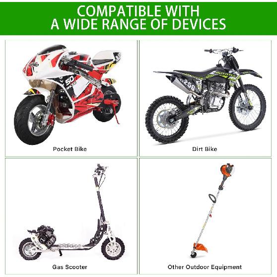 2-Stroke Carburetor Kit, Replacement For 4C 47Cc 49Cc 50Cc 52Cc Engines, Compatible With Tillers, Auger, Mini Pocket Bikes, ATVs, Quads; Includes