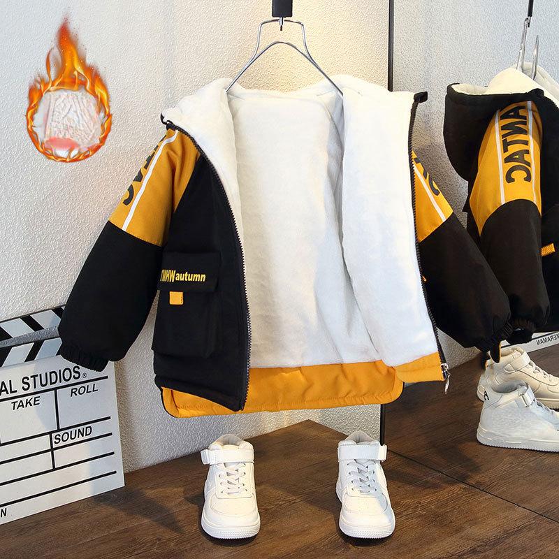 Детское толстое пальто, осеннее и зимнее повседневное флисовое пальто для мальчиков