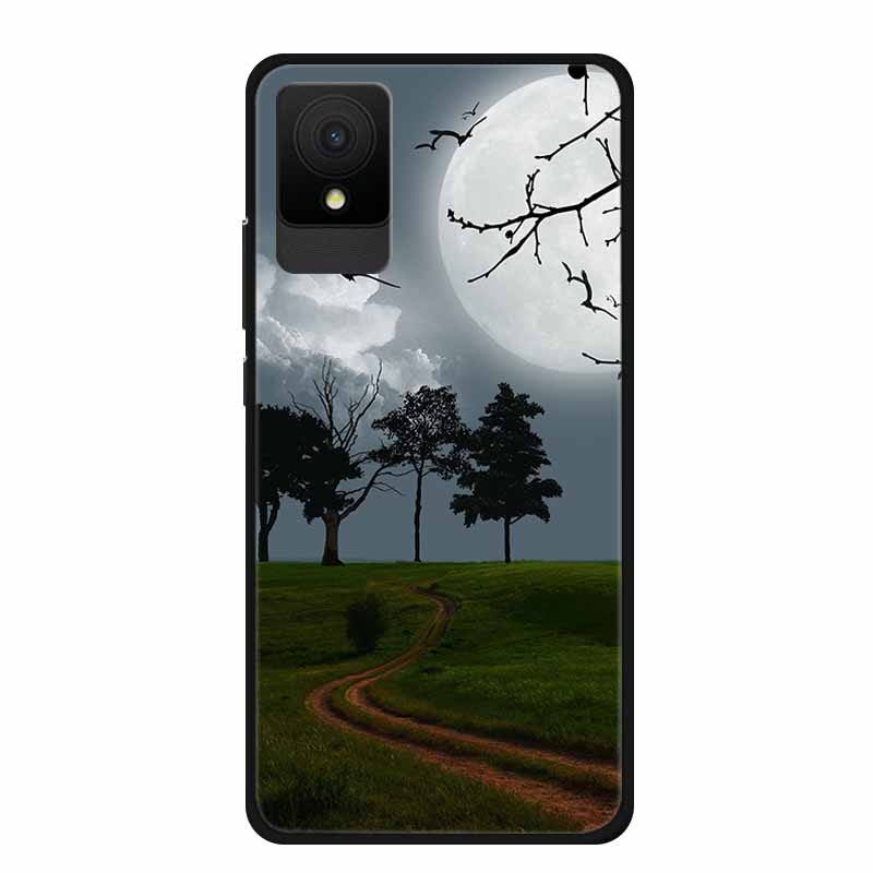 For TCL 501 Case Original Soft Silicone TPU Phone Cases Back Cover For TCL501 Scenery Shockproof Marble Painted Bumper Cute etui
