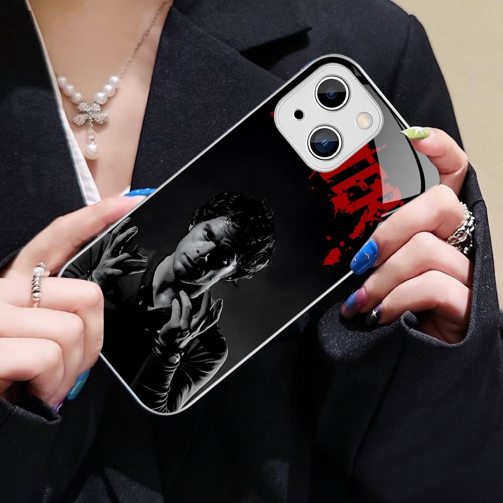 D-Dexter Morgan Tempered Glass For Iphone 14 13 12 11 Pro Mini XS MAX 14Plus X XS XR Fundas