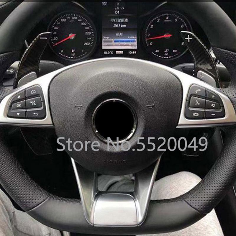 T-Carbon Paddle Shifter Extension For Mercedes Benz AMG A45 C63 CLA45 GLE GLA CLS GLS W203 W204 W205 W213 W218 Steering Wheel