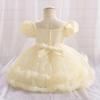 Baby Girl Party Dress Butterfly Sequin Fluffy Mesh Child Kids Clothing Toddler 1st Birthday Baptism Gown Flower Bridesmaid Dress