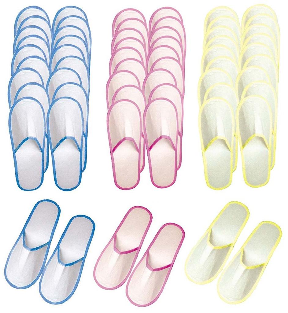 Disposable Cleaning 30 Pairs Sets of 15 Slippers, (2 Pairs)