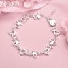 925 Sterling Silver Heart-shaped AAA Zircon Bracelet Fashionable Wedding Jewelry
