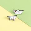 Boat Paper Plane Enamel Pins Dripping Oil  Cartoon   Party