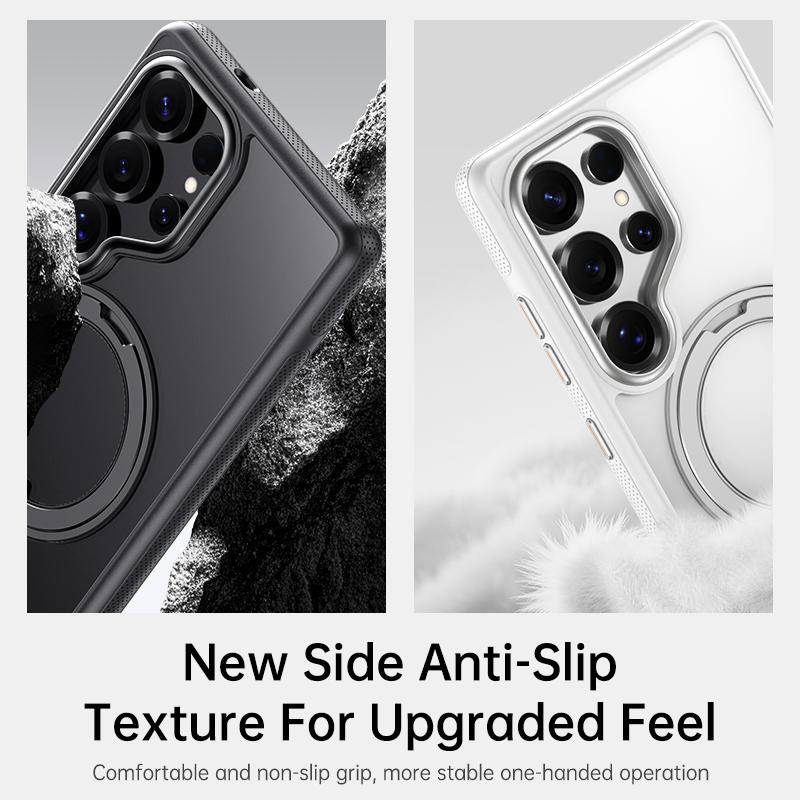 360°Rotating Stand Magnetic Phone Case For Samsung Galaxy S25Ultra S25Plus S25 Luxury Metal Bracket Shockproof Protective Cover