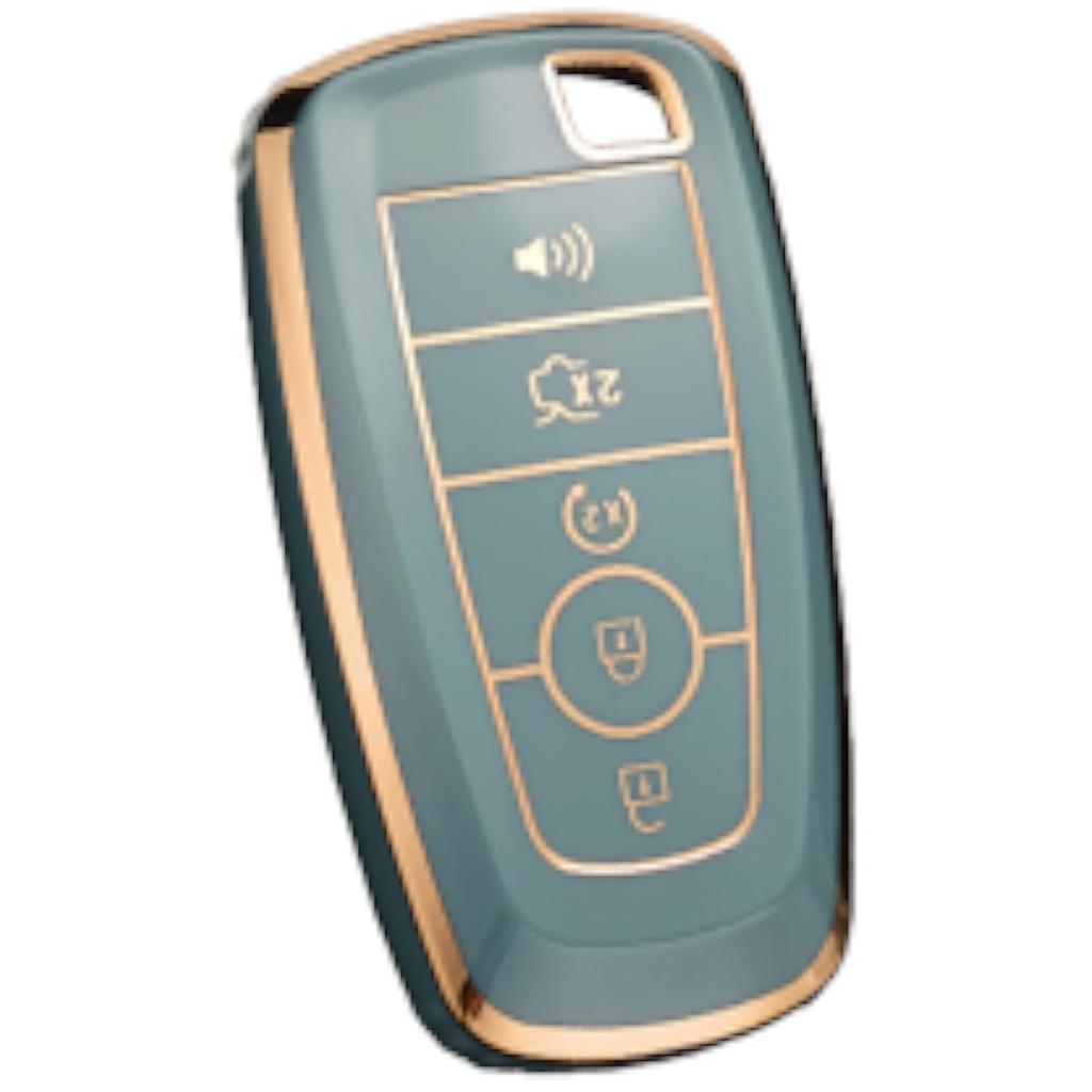 Для чехла на брелок Ford с цепочкой для ключей, мягкий чехол из ТПУ премиум-класса с полной защитой для ключа Ford Fusion Mustang, защитный чехол для дистанционного ключа Lincoln Smart